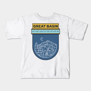 Great Basin National Parks Camping Hiking Outdoors Outdoorsman Kids T-Shirt